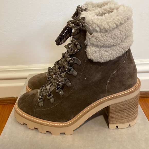 JIMMY CHOO, Eshe 65 Shearling Hiking Boots, size 38.5, Brand New in Box - Picture 3 of 11